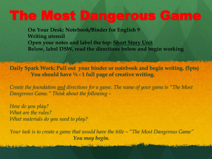 Game dangerous most questions presentation