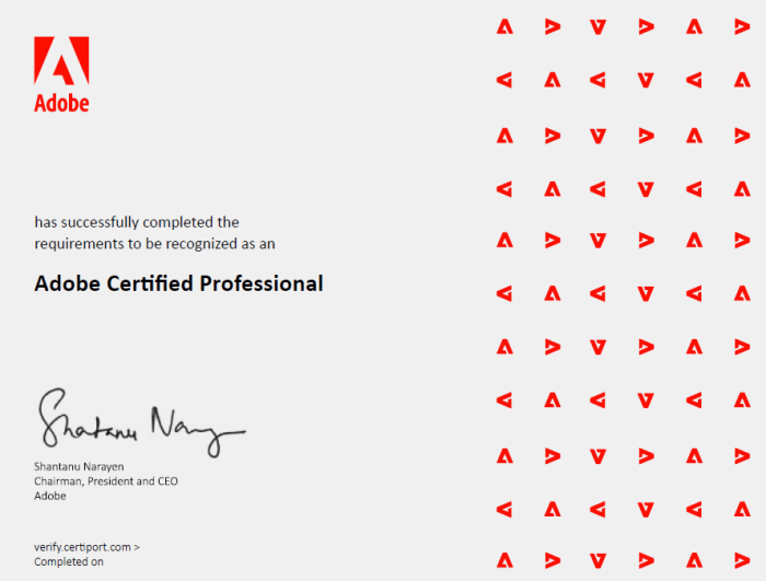 Adobe certificate premiere pro exams cc certification effects after