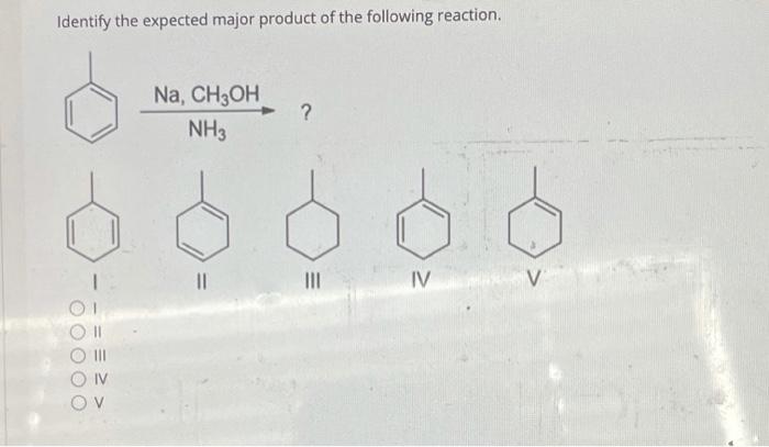 What is the expected product of the following reaction